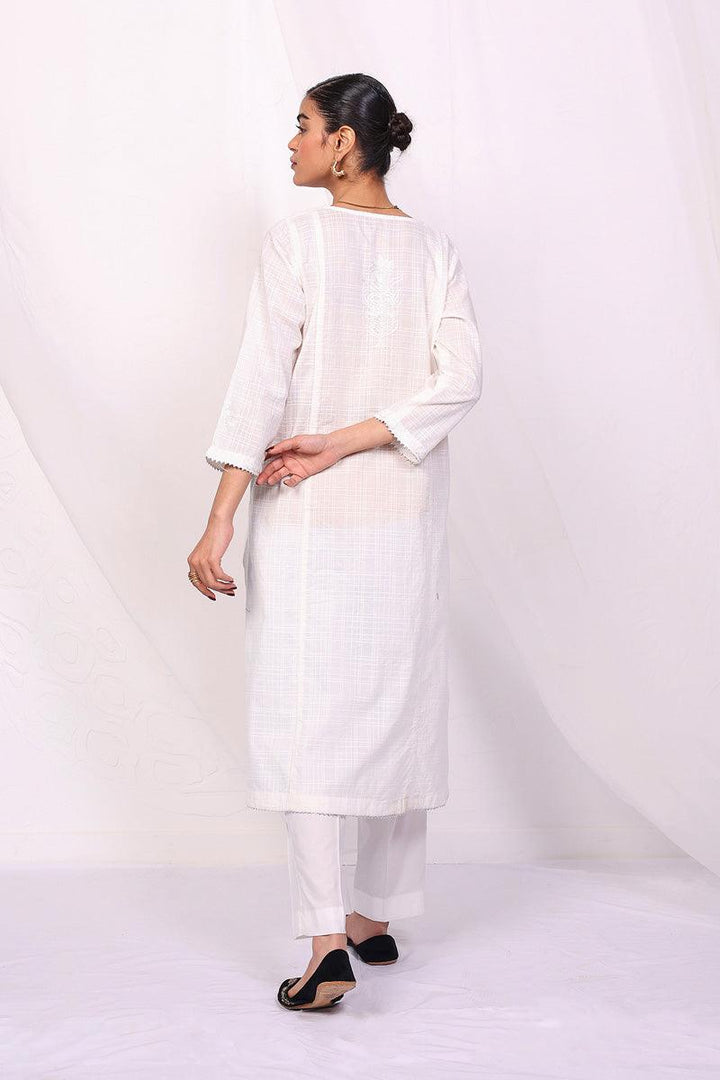 Generation - Virsa Kurta - White - Lawn - 1 Piece