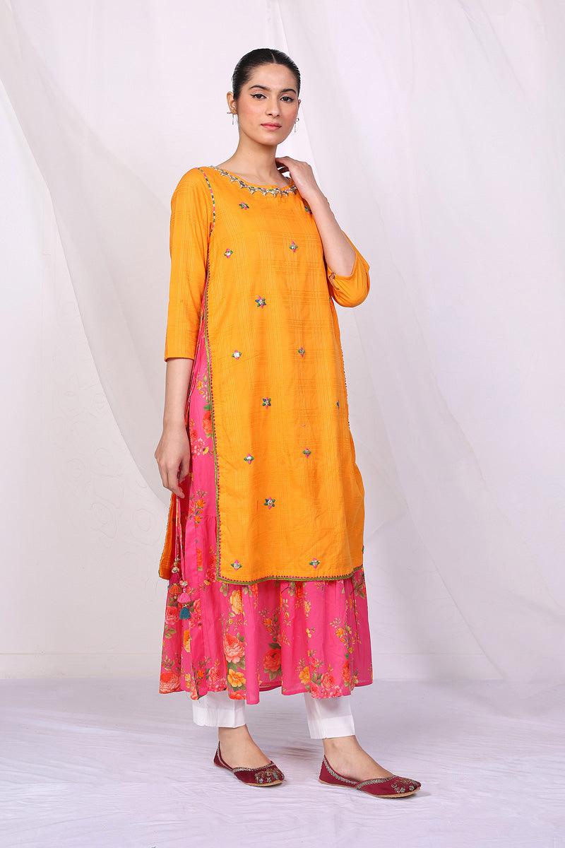 Generation - Virsa Tiered Kurta - Red - Lawn - 1 Piece