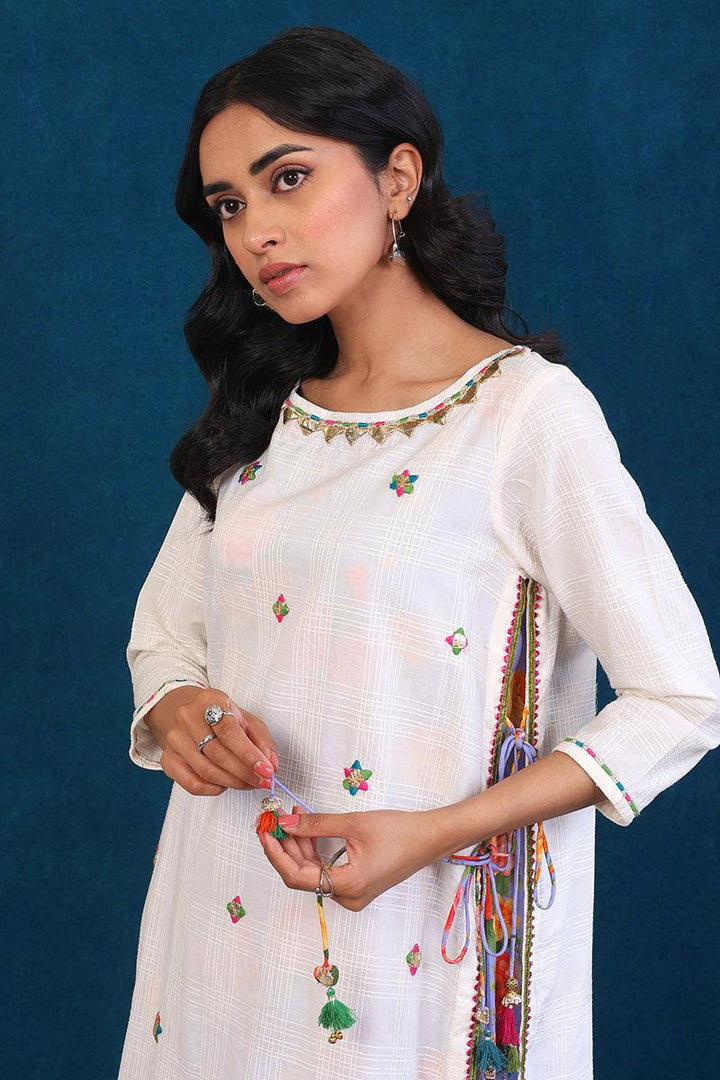 Generation - Virsa Tiered Dress - White - Lawn - 1 Piece
