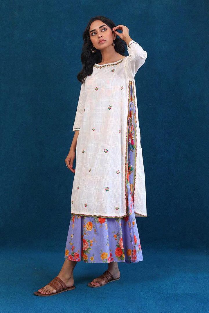 Generation - Virsa Tiered Dress - White - Lawn - 1 Piece
