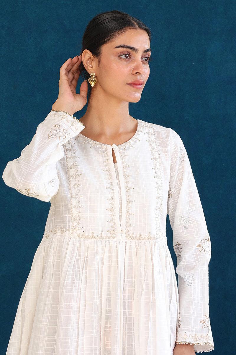 Generation - Virsa Embroidered Set - White - Lawn - 2 Piece