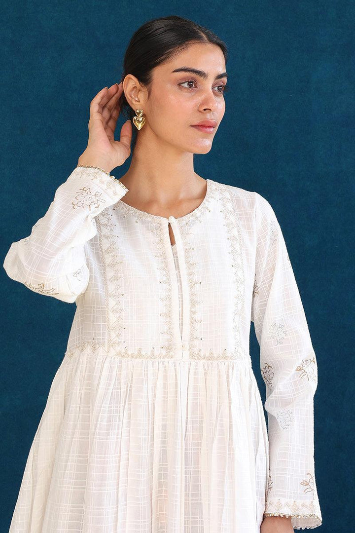 Generation - Virsa Embroidered Set - White - Lawn - 2 Piece