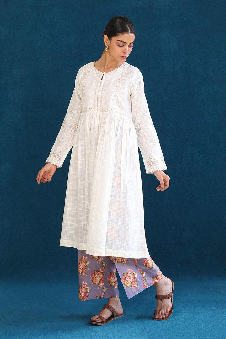 Generation - Virsa Embroidered Set - White - Lawn - 2 Piece