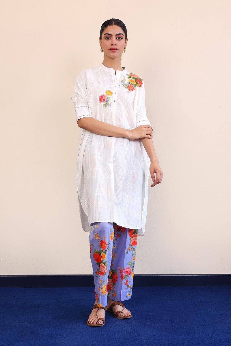 Generation - Virsa Embroidered 2-Piece - White - Lawn