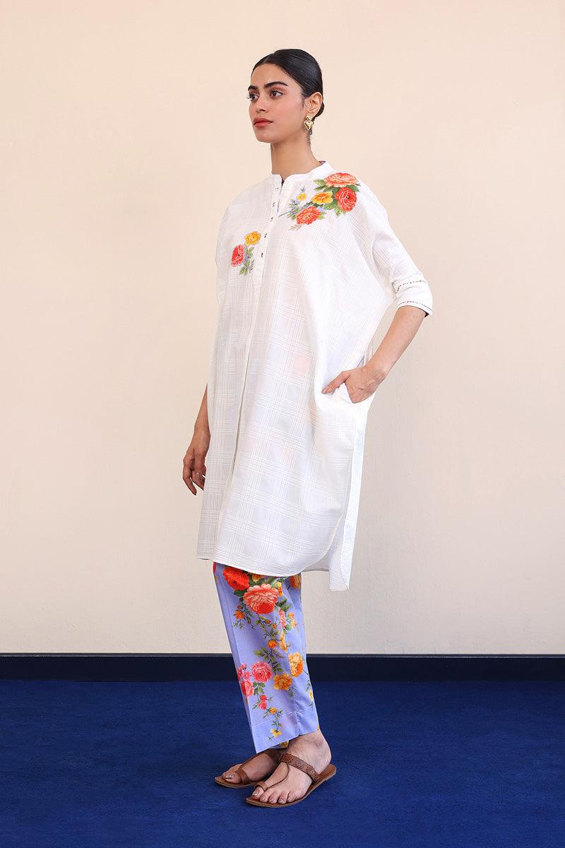 Generation - Virsa Embroidered 2-Piece - White - Lawn