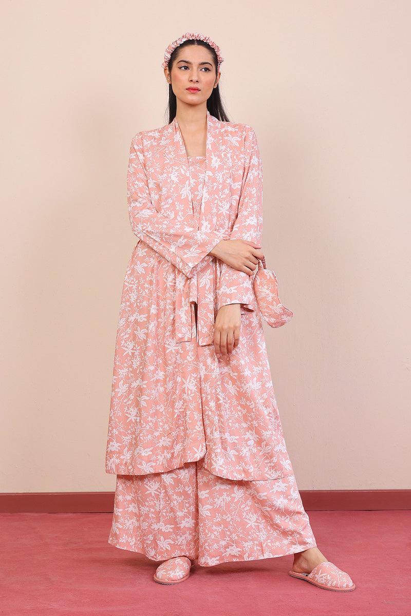 Generation - Loungewear Robe Set - Pink - Viscose - 3 Piece