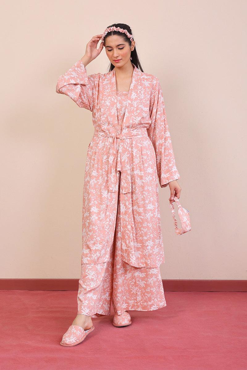Generation - Loungewear Robe Set - Pink - Viscose - 3 Piece