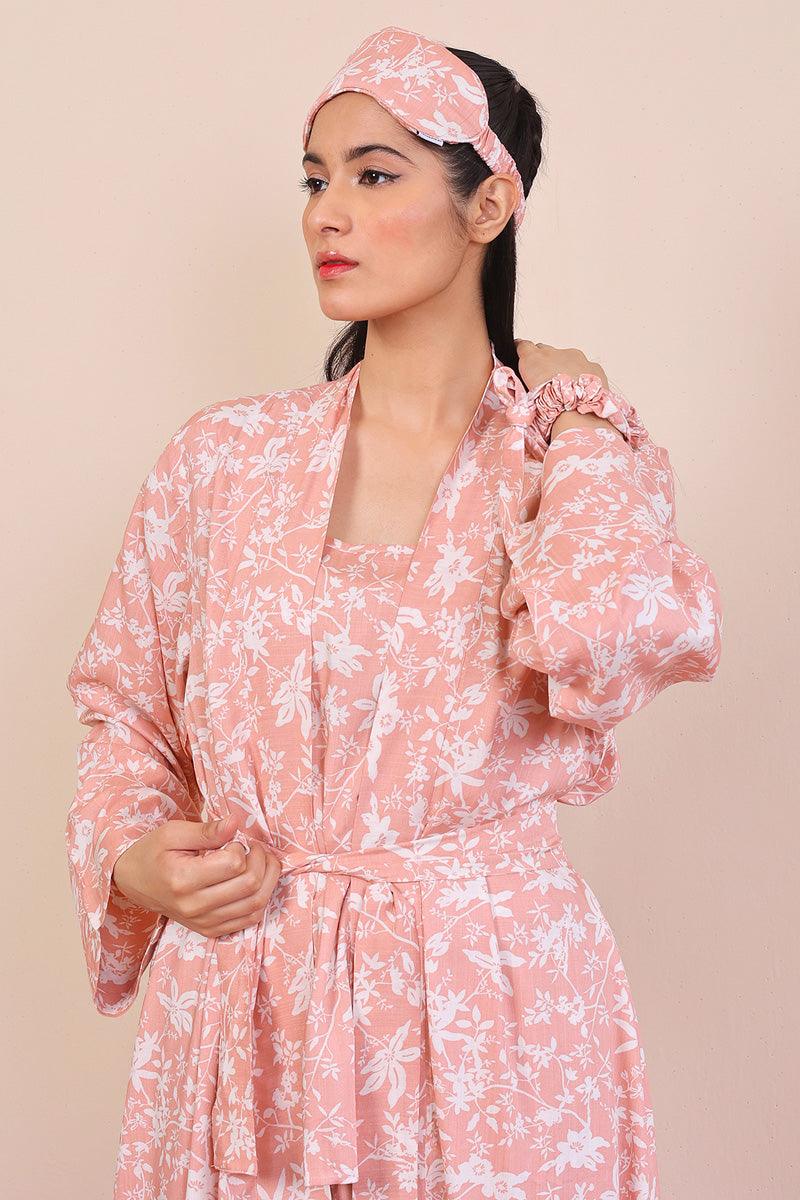 Generation - Loungewear Robe Set - Pink - Viscose - 3 Piece
