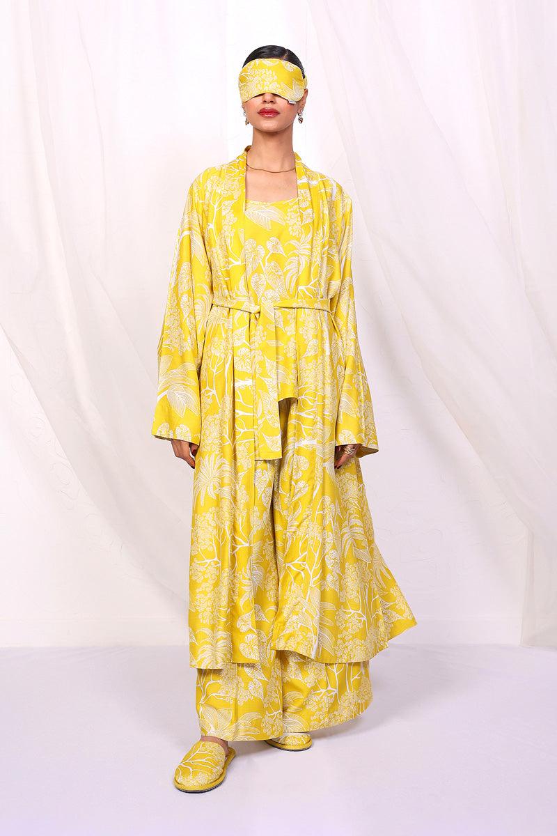 Generation - Loungewear Robe Set - Yellow - Viscose - 3 Piece