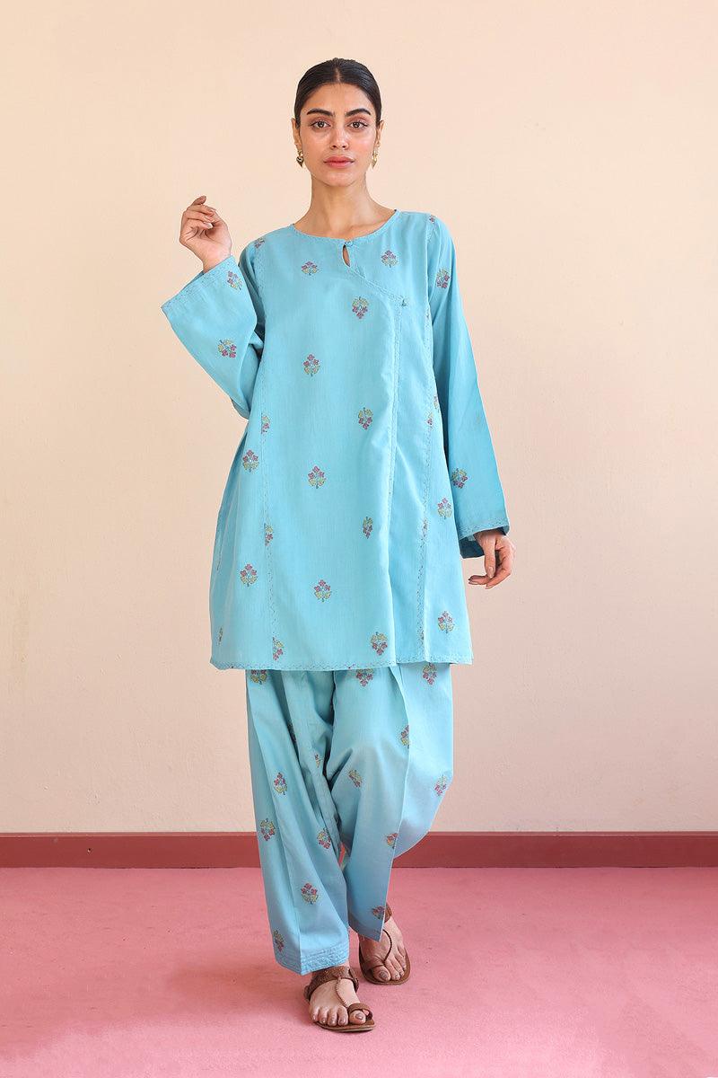 Generation - Feeling Cute Set - Sky Blue - Jacquard - 2 Piece