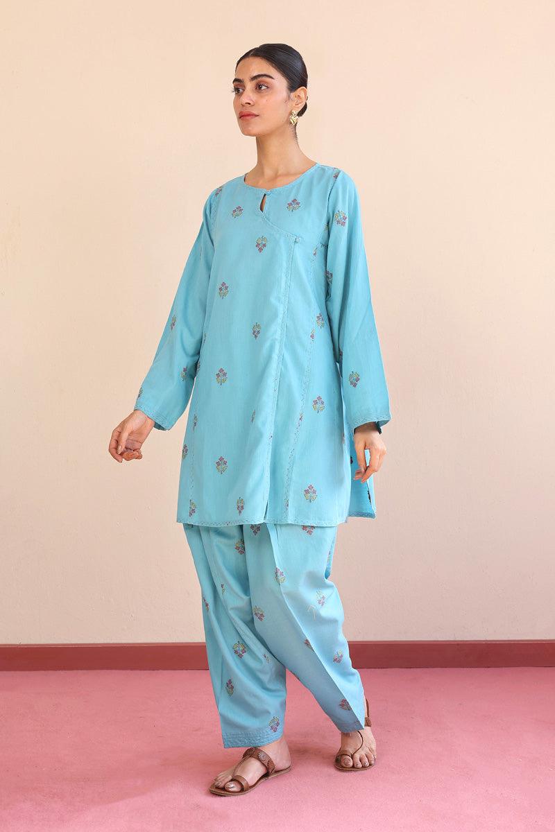 Generation - Feeling Cute Set - Sky Blue - Jacquard - 2 Piece