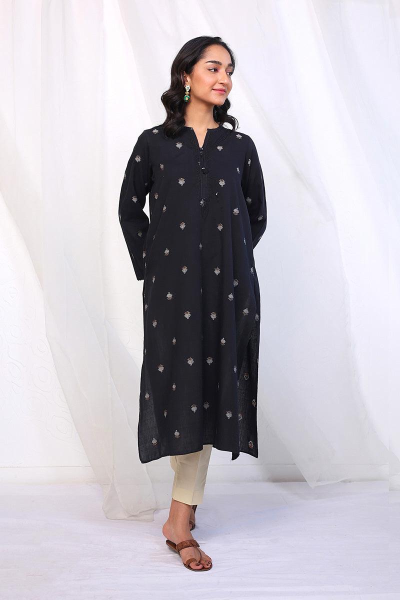 Generation - Feeling Cute Kurta - Black - Lawn - 1 Piece