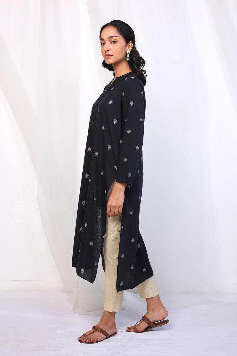 Generation - Feeling Cute Kurta - Black - Lawn - 1 Piece