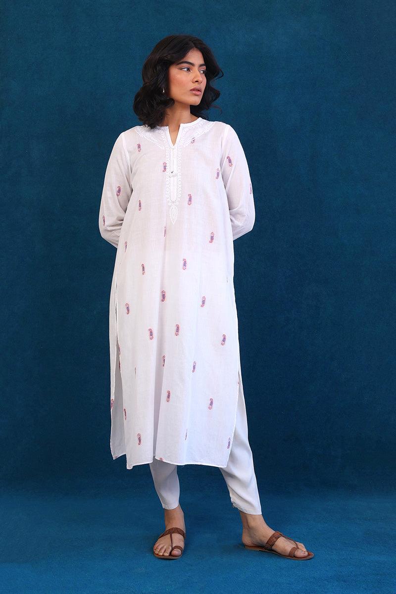 Generation - Feeling Cute Kurta - White - Jacquard - 1 Piece