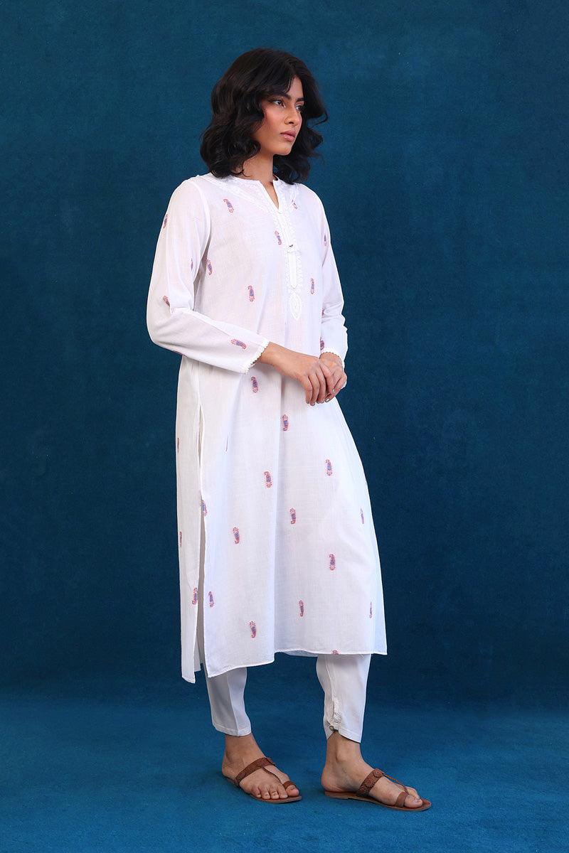 Generation - Feeling Cute Kurta - White - Jacquard - 1 Piece