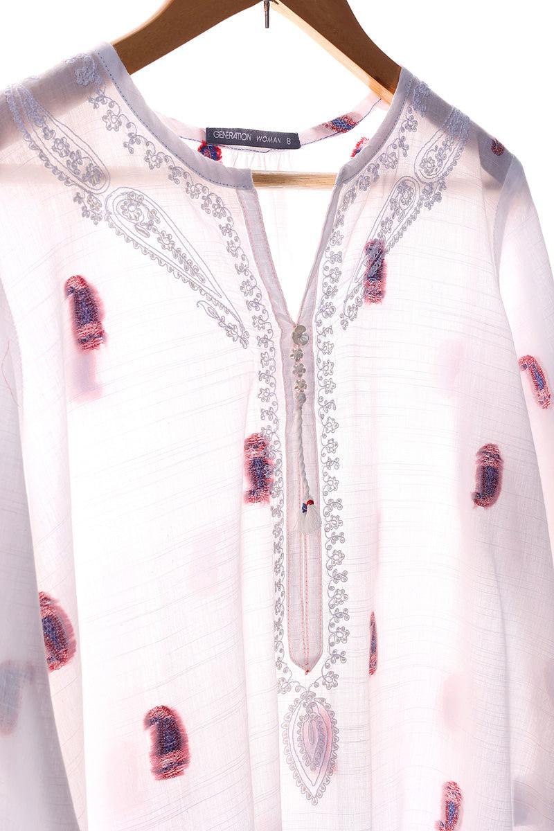 Generation - Feeling Cute Kurta - White - Jacquard - 1 Piece