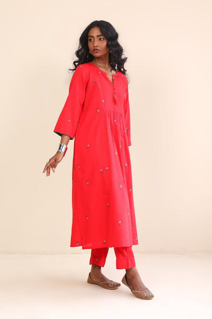 Generation - Feeling Cute Scarlet Shirt 1-Piece - Red - Lawn
