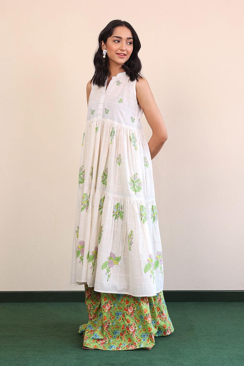 Generation - Tropic Splendour Tiered Dress - Off White - Lawn - 1 Piece