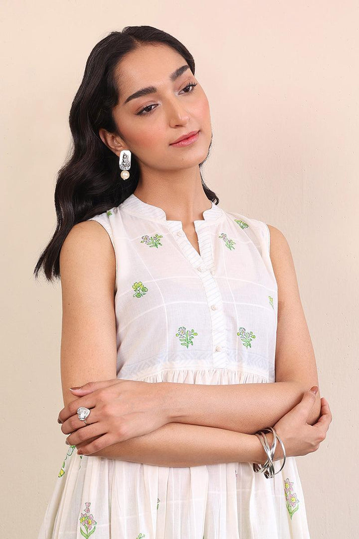 Generation - Tropic Splendour Tiered Dress - Off White - Lawn - 1 Piece
