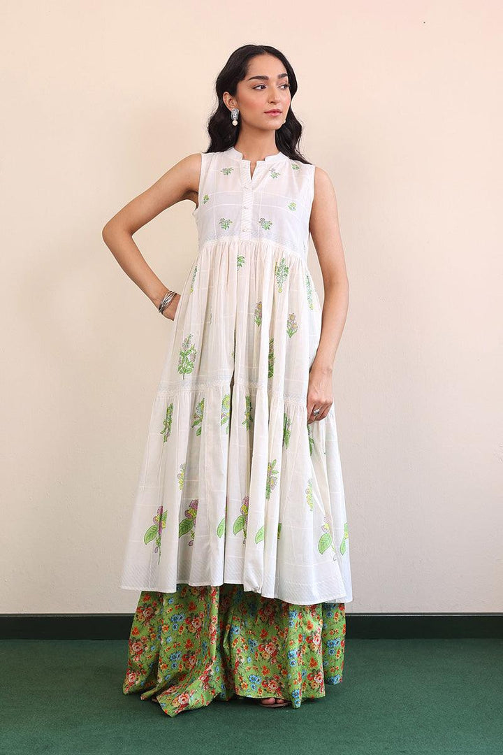 Generation - Tropic Splendour Tiered Dress - Off White - Lawn - 1 Piece