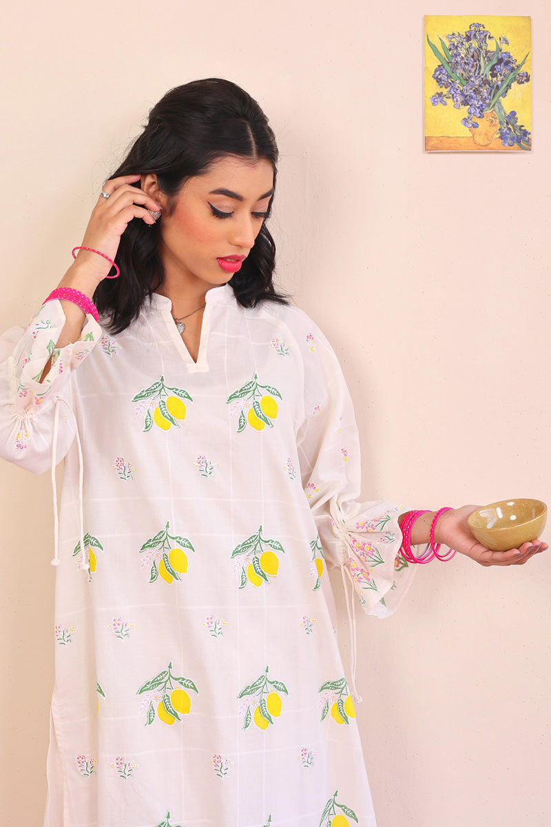 Generation - Tropic Splendour Kurta - Off White - Lawn - 1 Piece