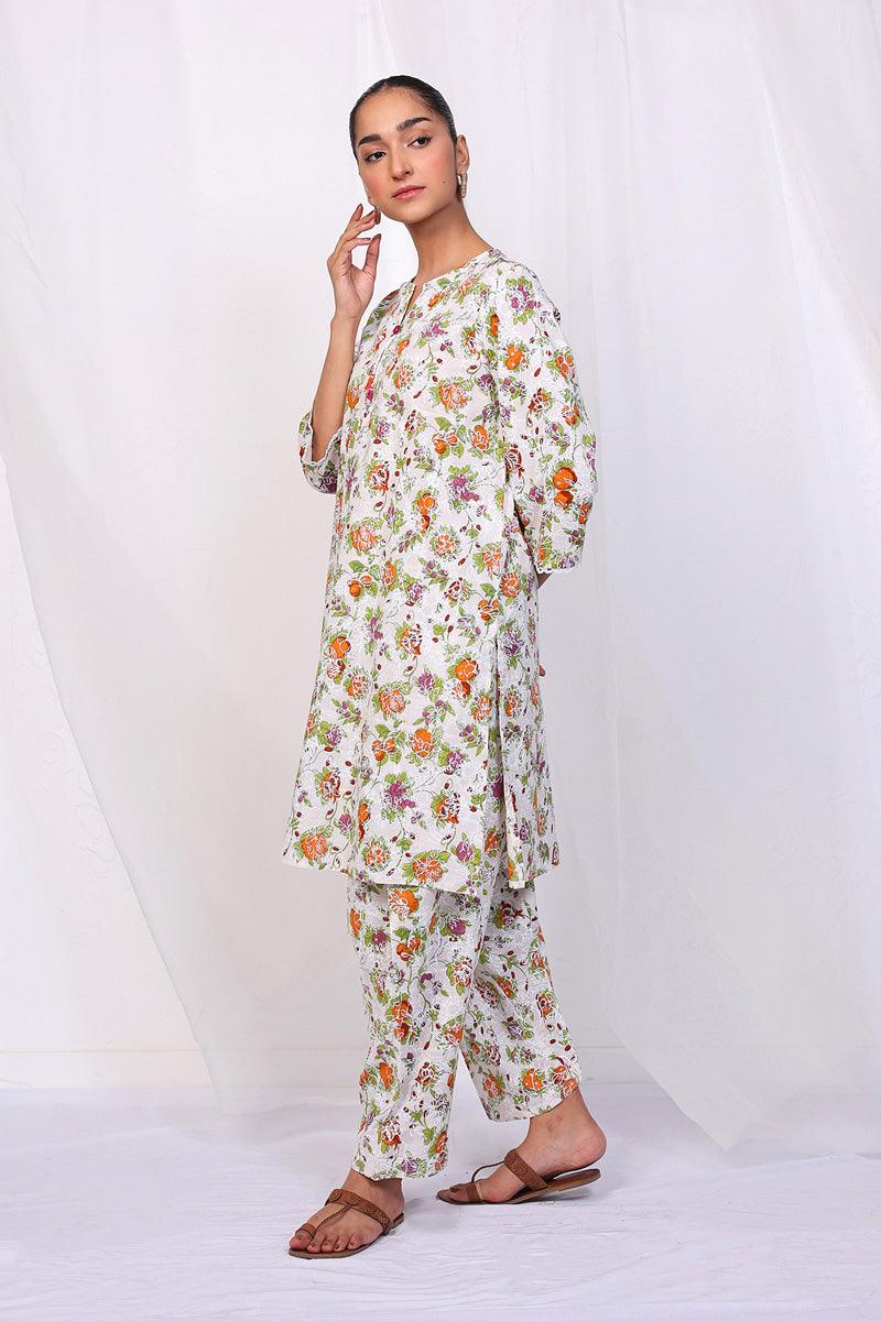 Generation - Tropic Splendour Matching Set - White Orange - Lawn - 2 Piece