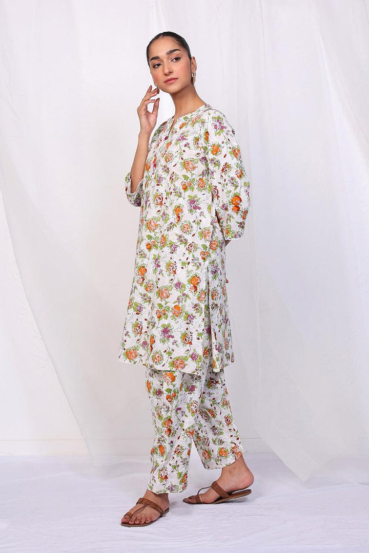 Generation - Tropic Splendour Matching Set - White Orange - Lawn - 2 Piece