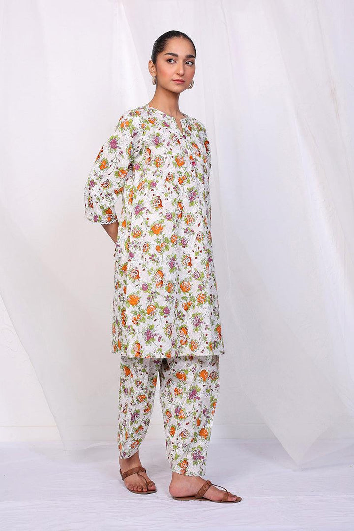 Generation - Tropic Splendour Matching Set - White Orange - Lawn - 2 Piece