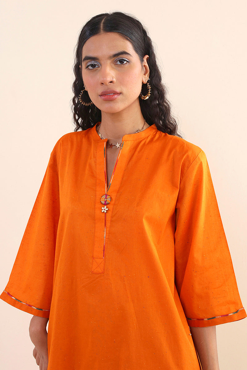 Generation - Punk Boxy Kurta - Orange - Lawn - 1 Piece
