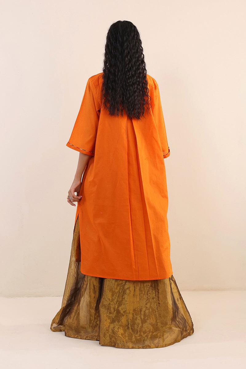 Generation - Punk Boxy Kurta - Orange - Lawn - 1 Piece