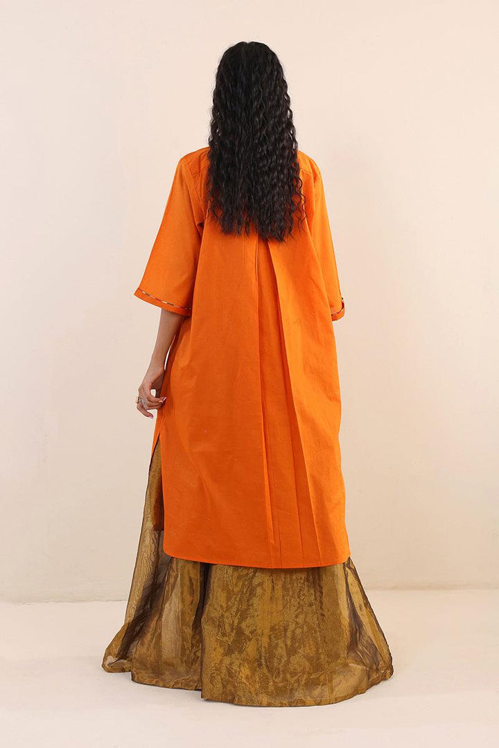 Generation - Punk Boxy Kurta - Orange - Lawn - 1 Piece