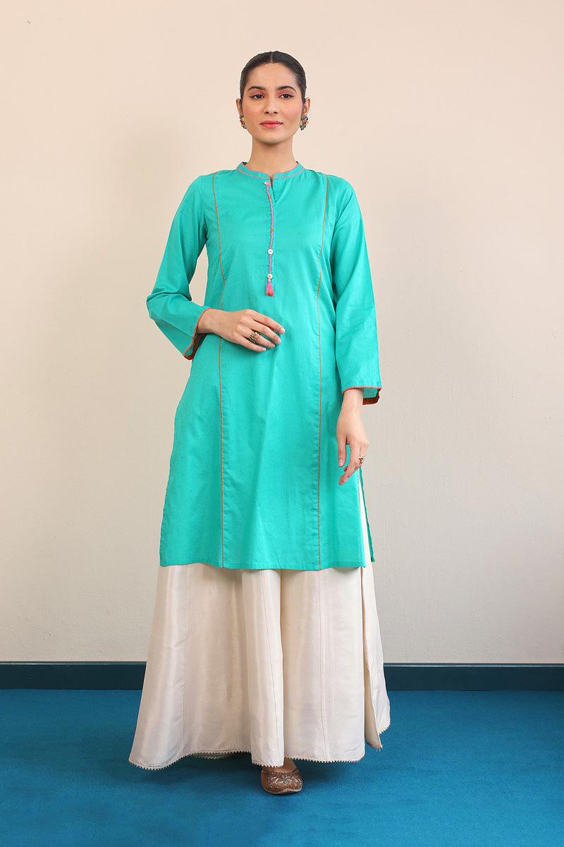 Generation - Punk A-line Kurta - Green - Lawn - 1 Piece