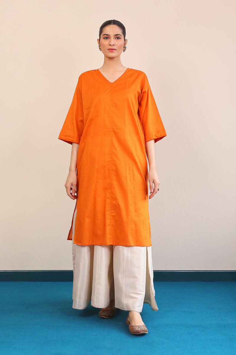 Generation - Punk A-line Shirt - Orange - Lawn - 1 Piece