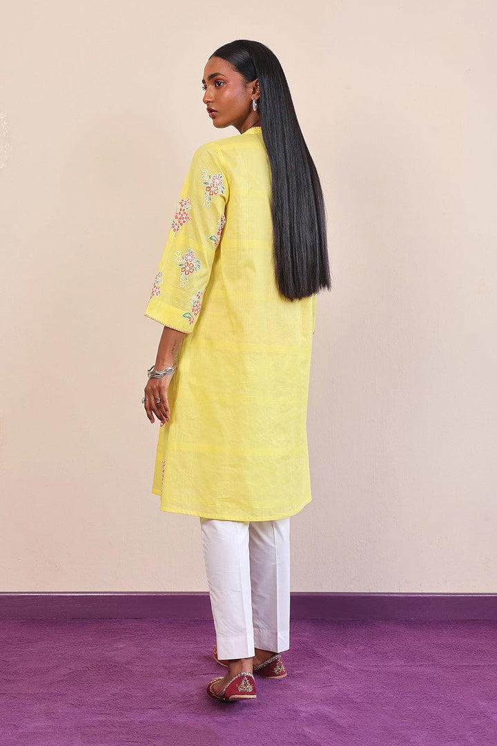 Generation - Tropic Splendour Kurta - Yellow - Lawn - 1 Piece
