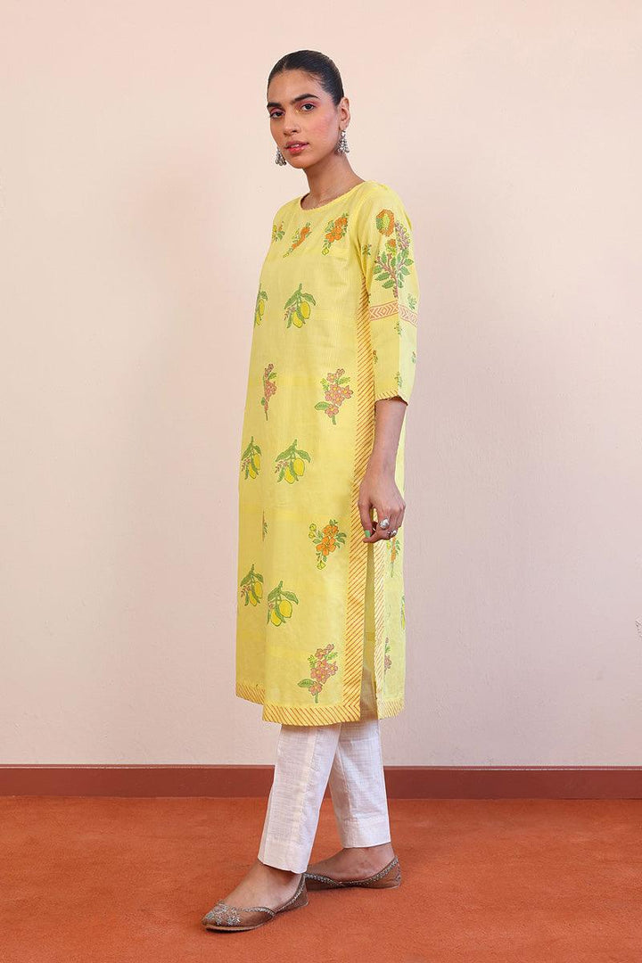 Generation - Tropic Splendour Kurta - Yellow - Lawn - 1 Piece