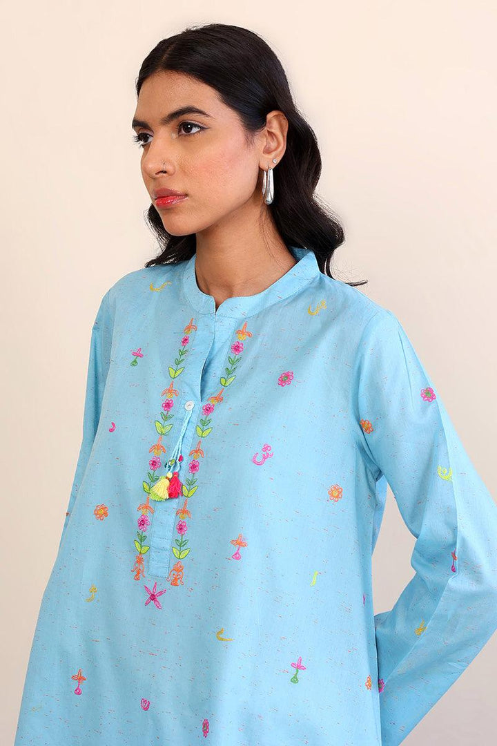 Generation - Sundara Doodle Shirt - Sky Blue - Lawn - 1 Piece
