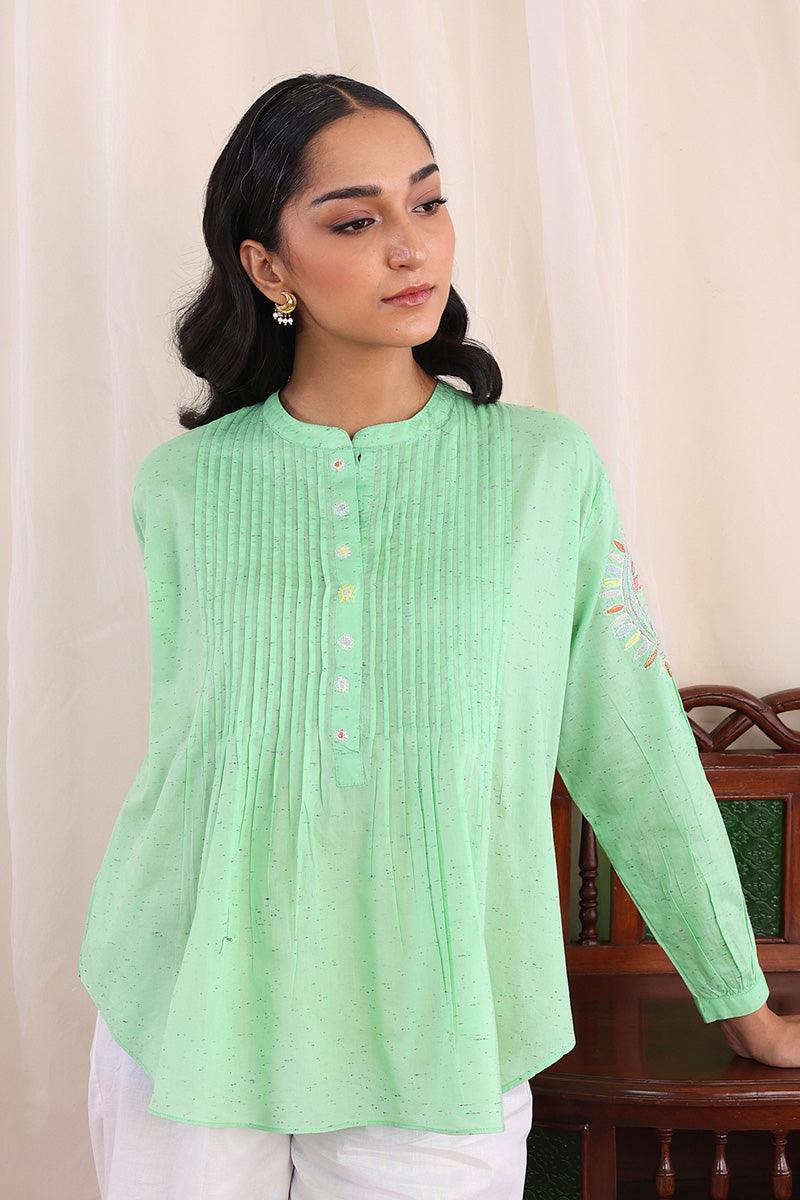 Generartion - Sundara Top - 1 Piece - Green - Lawn