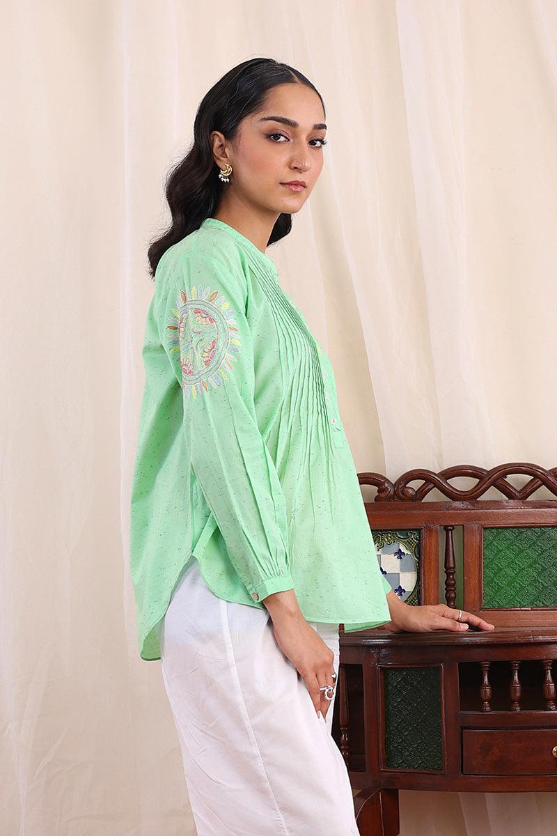 Generartion - Sundara Top - 1 Piece - Green - Lawn