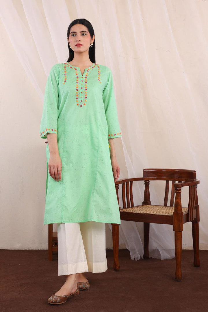 Generartion - Sundara Mint Kurta - 1 Piece - Green - Lawn