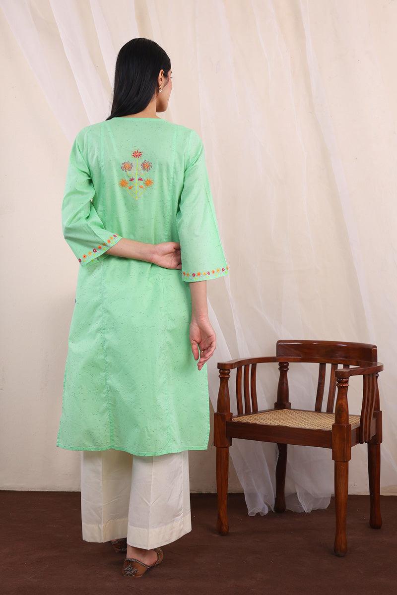 Generartion - Sundara Mint Kurta - 1 Piece - Green - Lawn
