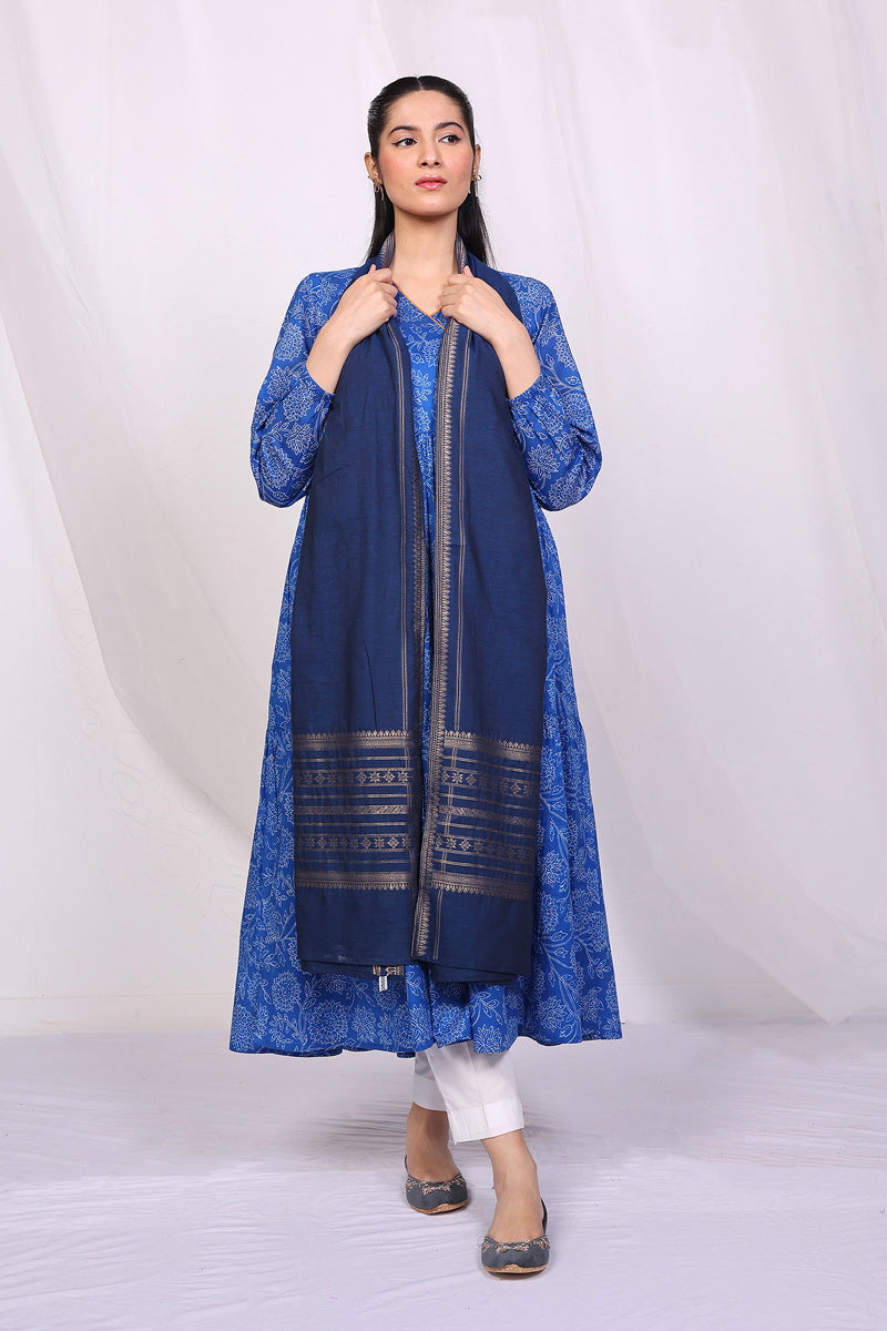 Generation - Jacquard Dupatta - Blue - Jacquard - 1 Piece