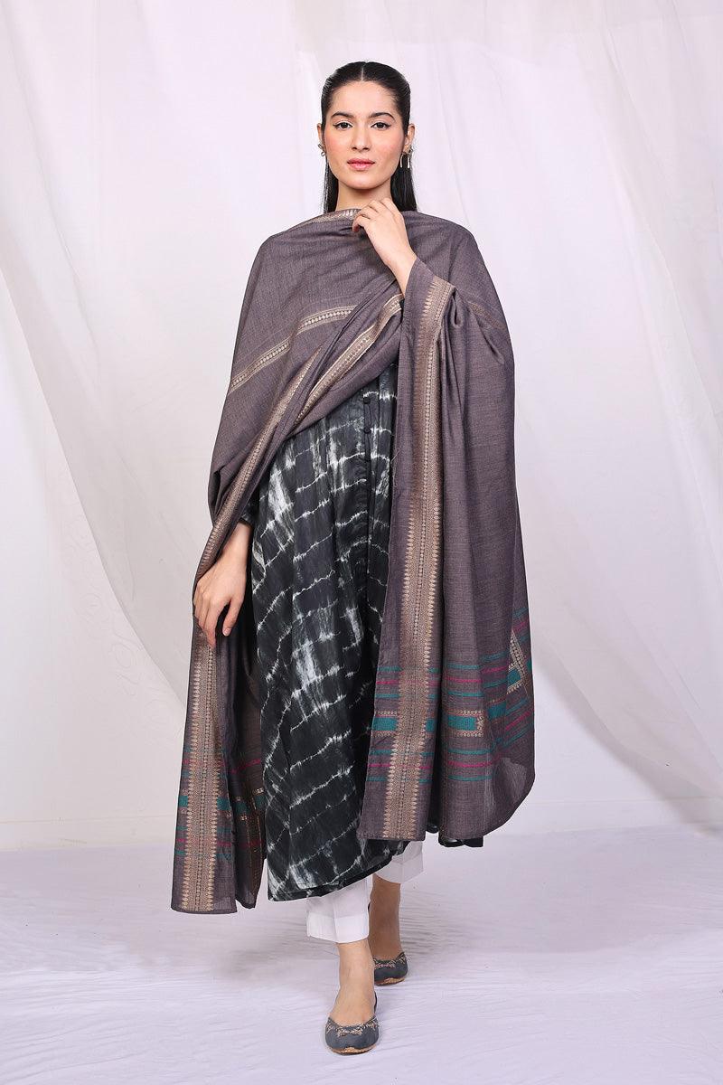 Generation - Jacquard Dupatta - Charcoal - Jacquard - 1 Piece