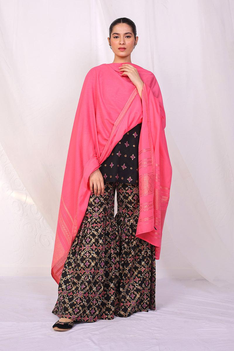 Generation - Jacquard Dupatta - Pink - Jacquard - 1 Piece