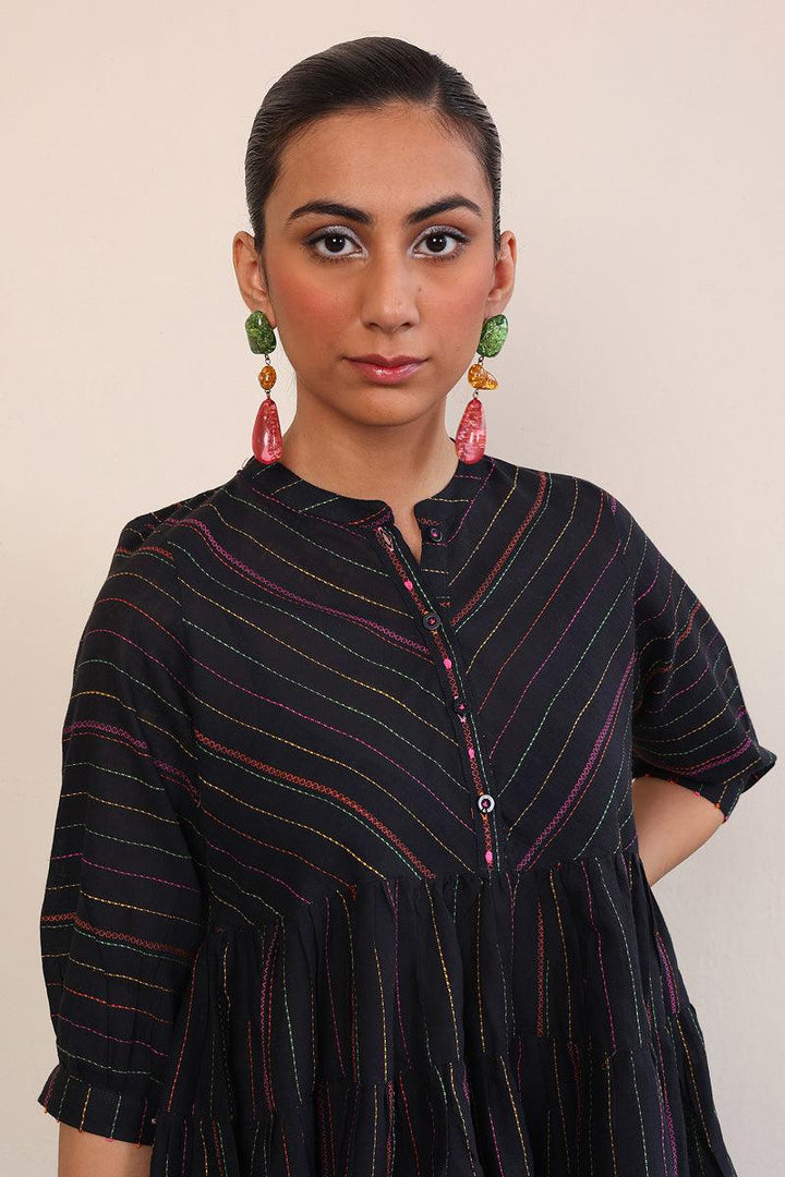 Generation - Tinka Peplum - Black - Lawn - 1 Piece