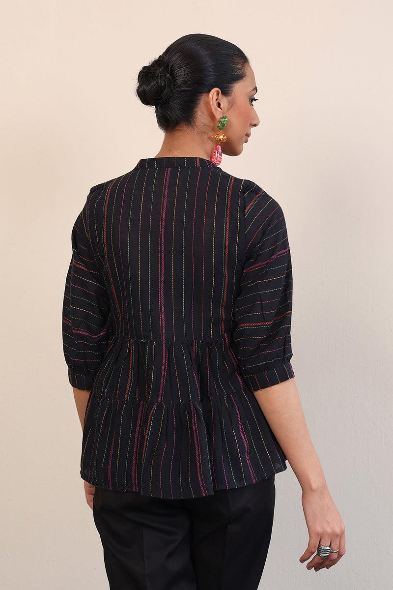 Generation - Tinka Peplum - Black - Lawn - 1 Piece