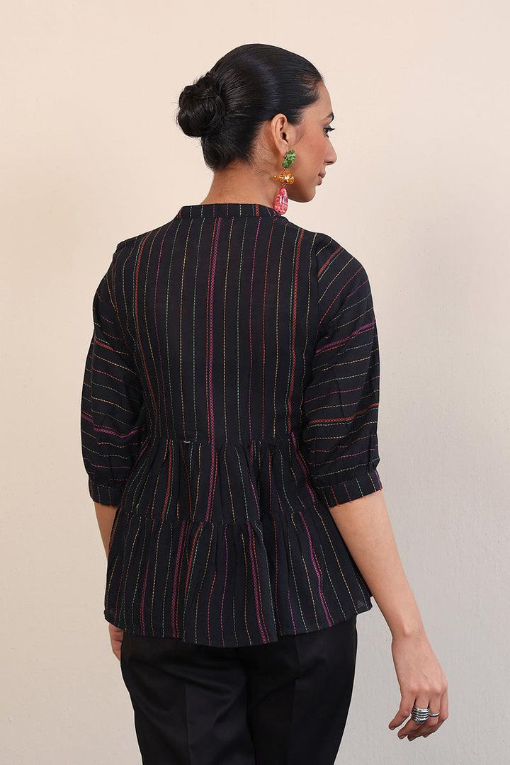 Generation - Tinka Peplum - Black - Lawn - 1 Piece