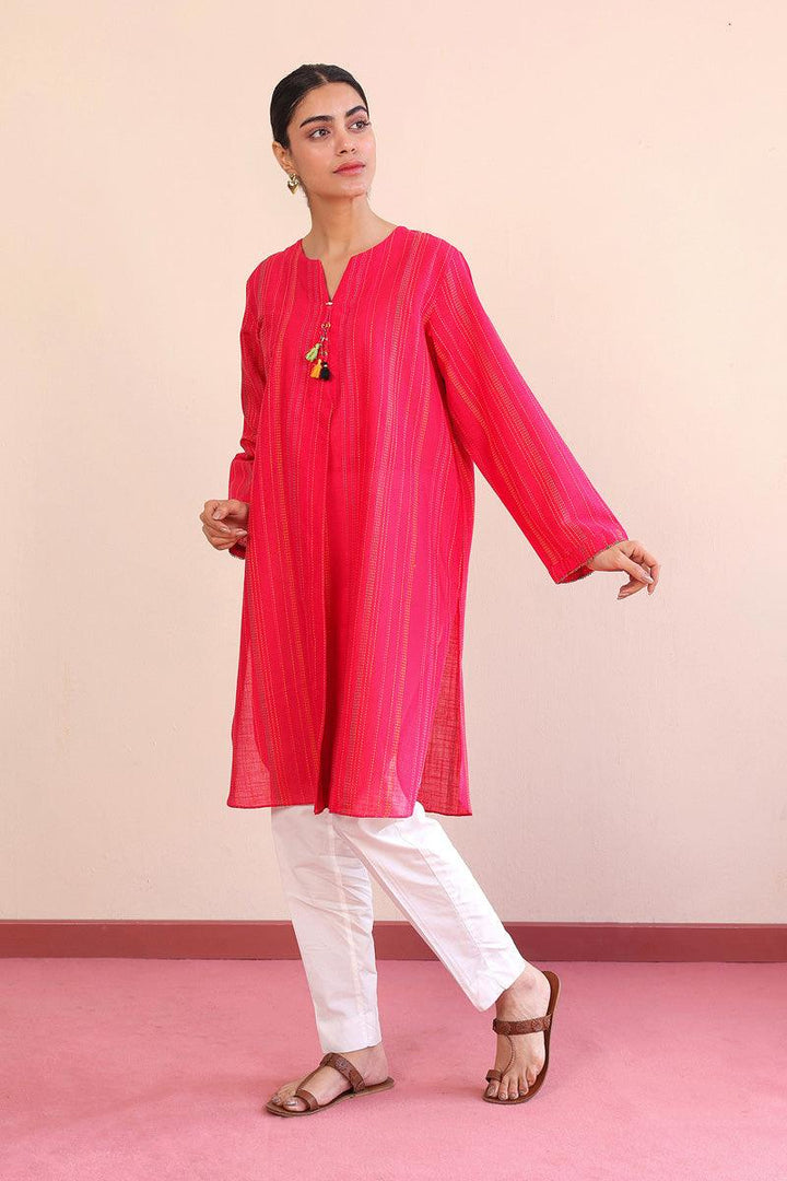 Generation - Tinka Kurta - Red - Lawn - 1 Piece