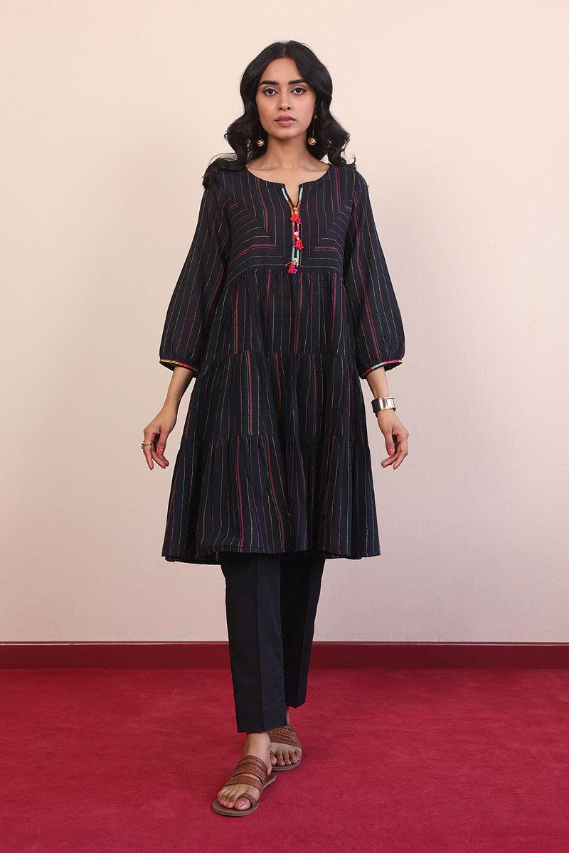 Generation - Tinka Flared Frock - Black - Lawn - 1 Piece