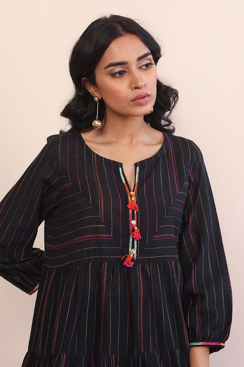 Generation - Tinka Flared Frock - Black - Lawn - 1 Piece