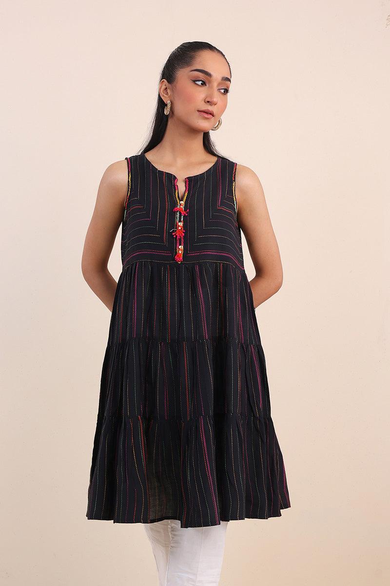 Generation - Tinka Peplum - Black - Lawn - 1 Piece